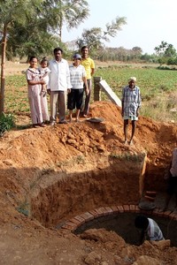 Grabung eines gemauerten Beckens